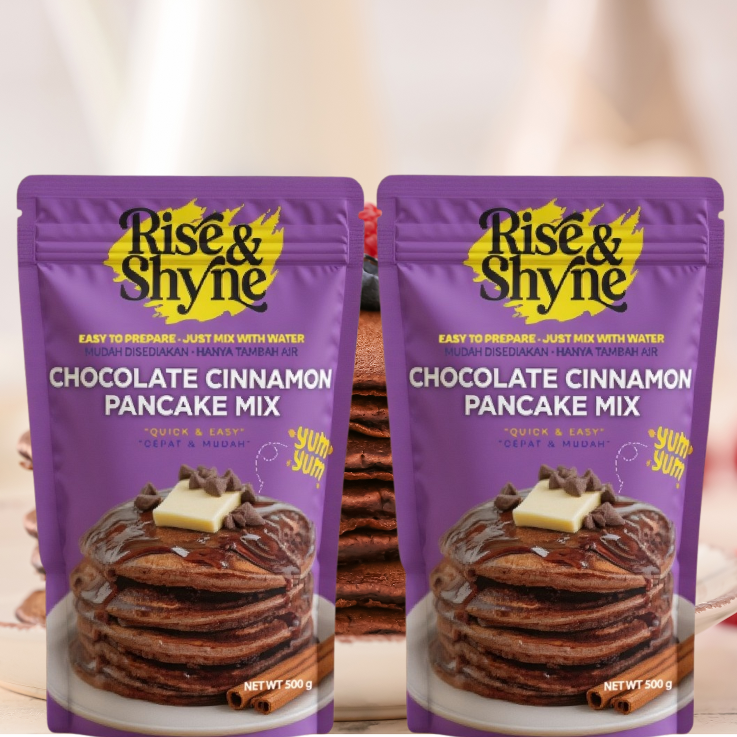Rise & Shyne Fluffy Pancake Mix.