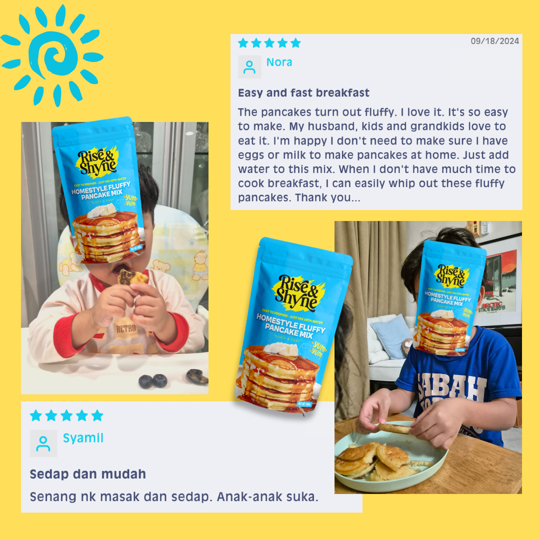 Rise & Shyne Fluffy Pancake Mix.