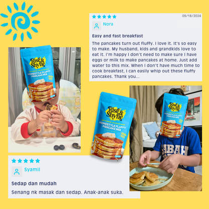 Rise & Shyne Fluffy Pancake Mix.