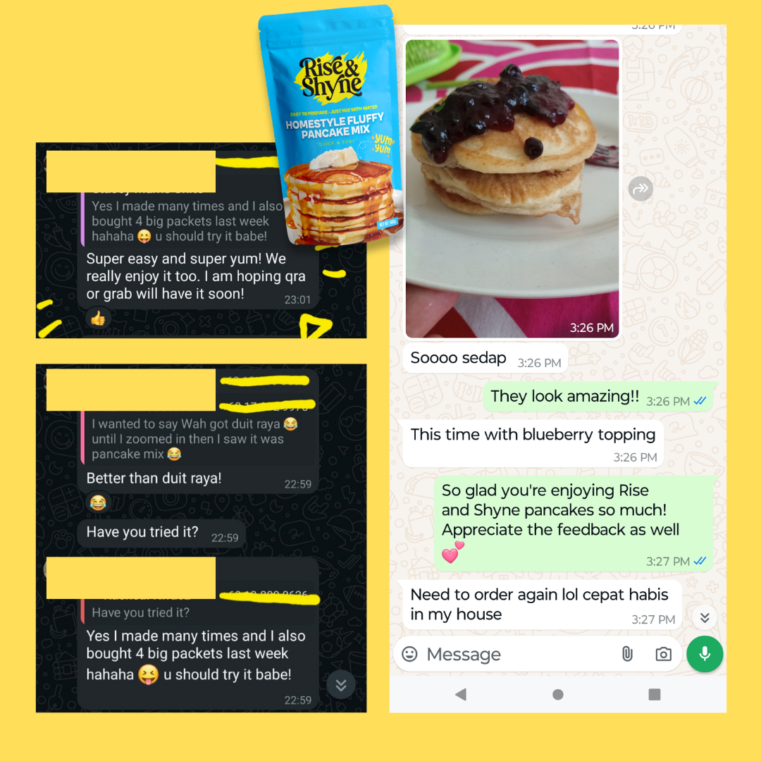 Rise & Shyne Fluffy Pancake Mix.