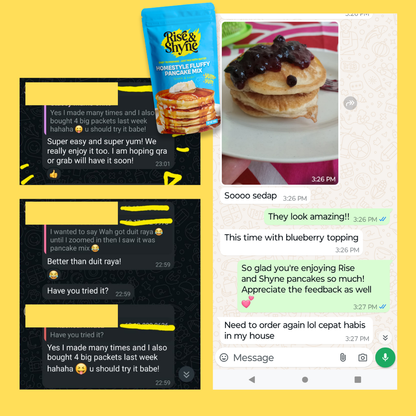 Rise & Shyne Fluffy Pancake Mix.